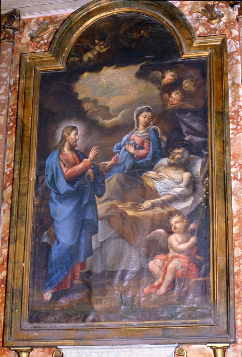 morte di San Giuseppe (pala d'altare, elemento d'insieme) - ambito di Fermo (seconda metà sec. XVIII)