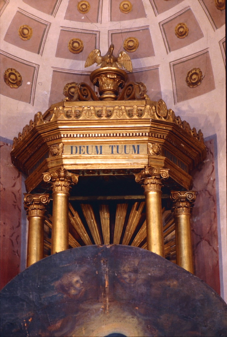trono per esposizione eucaristica - bottega ascolana (sec. XIX)