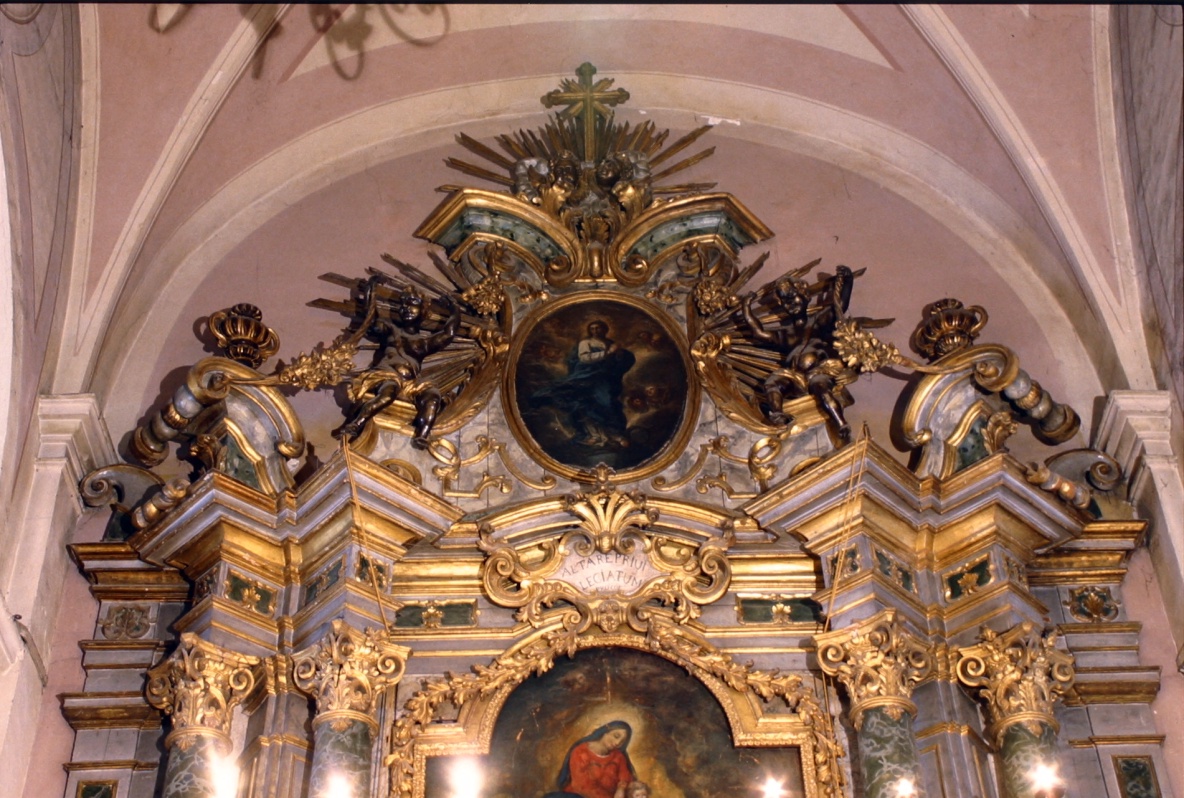 altare maggiore, elemento d'insieme - bottega italiana (fine, inizio sec. XVIII, sec. XIX)