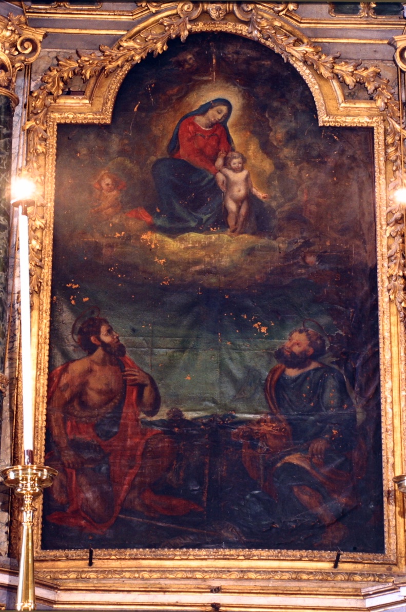 Madonna con Bambino e Santi (pala d'altare, elemento d'insieme) - ambito marchigiano (primo quarto sec. XVIII)