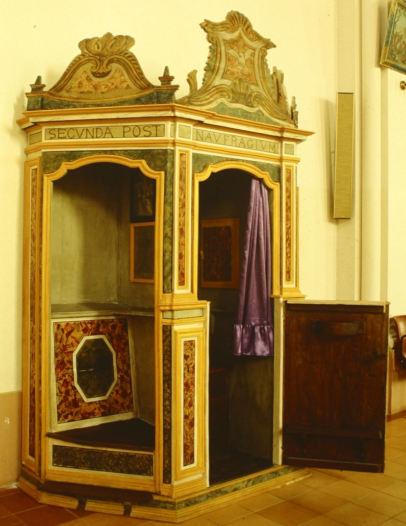 confessionale - bottega italiana (sec. XVIII)