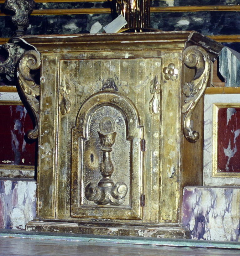 tabernacolo, elemento d'insieme - bottega ascolana (sec. XIX)