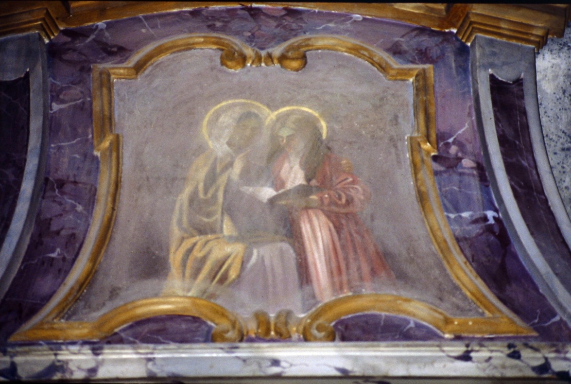 Sant'Anna insegna a leggere a Maria Vergine (dipinto, elemento d'insieme) di Tentoni Attilio (sec. XX)