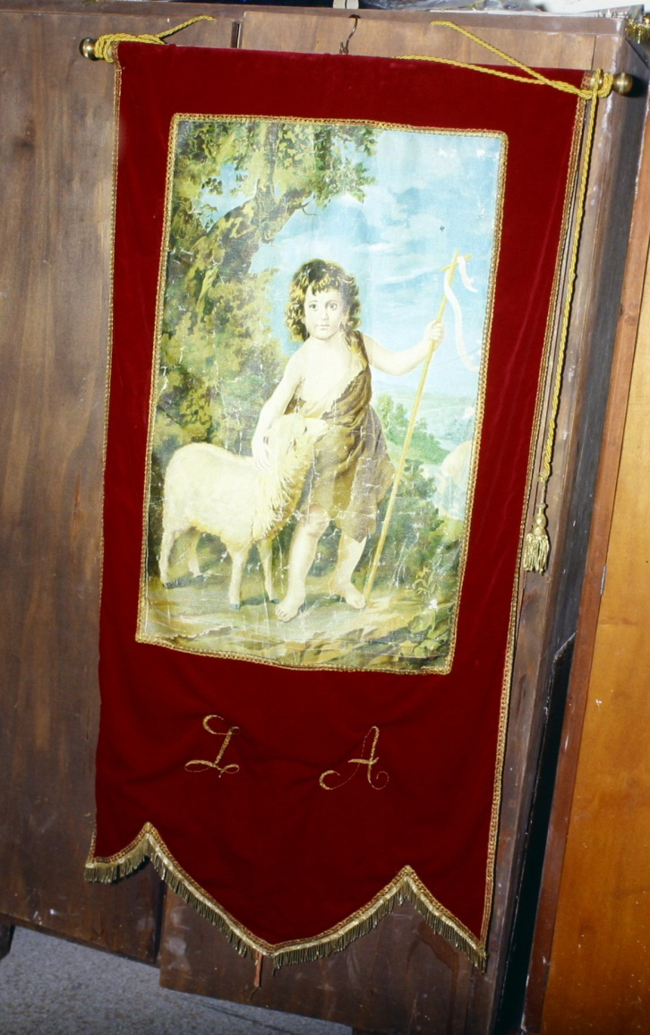 San Giovannino con l'agnello (stendardo processionale) - manifattura marchigiana (prima metà sec. XX)