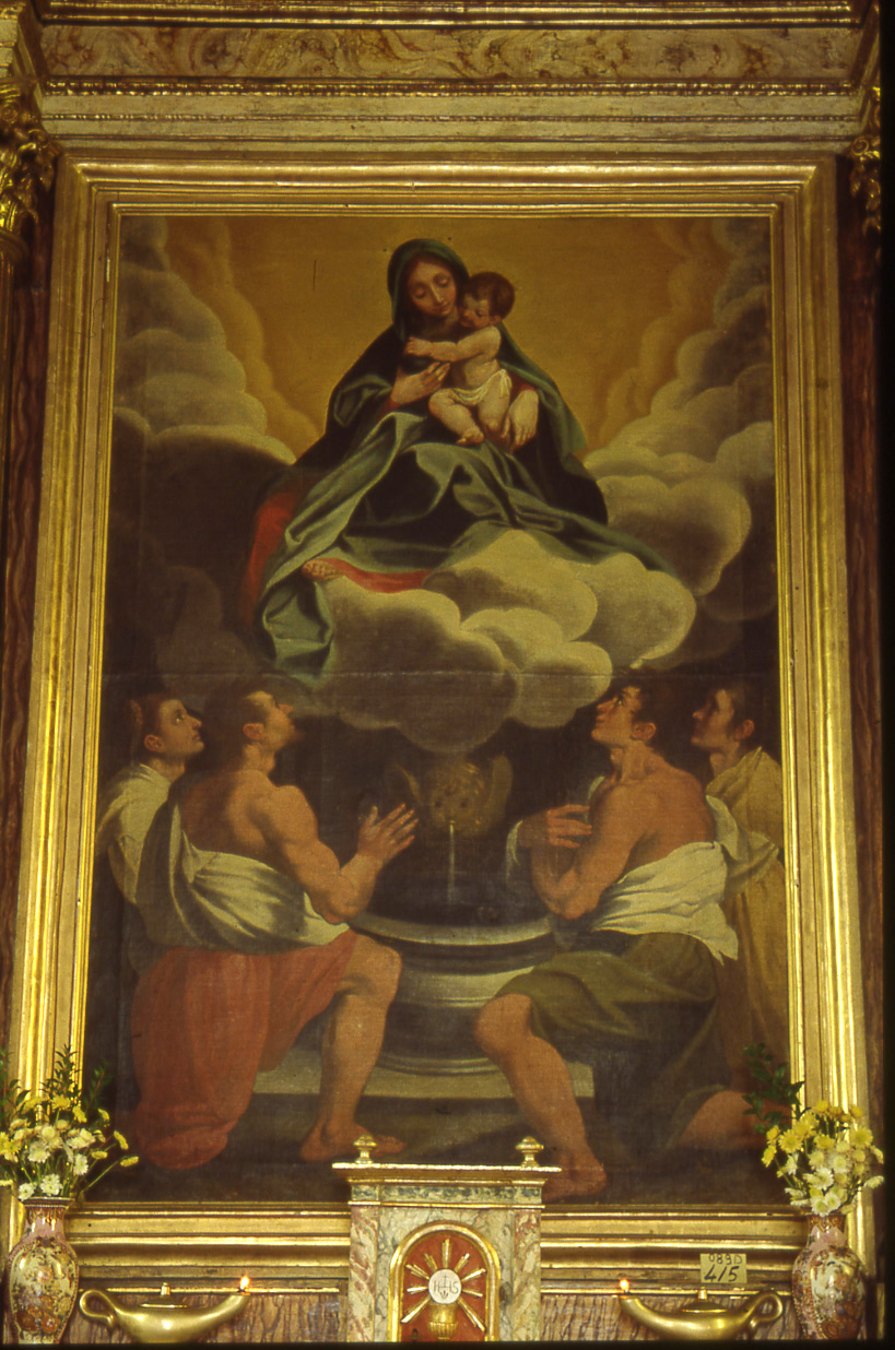 Madonna con Bambino (dipinto, elemento d'insieme) - ambito marchigiano (sec. XIX)