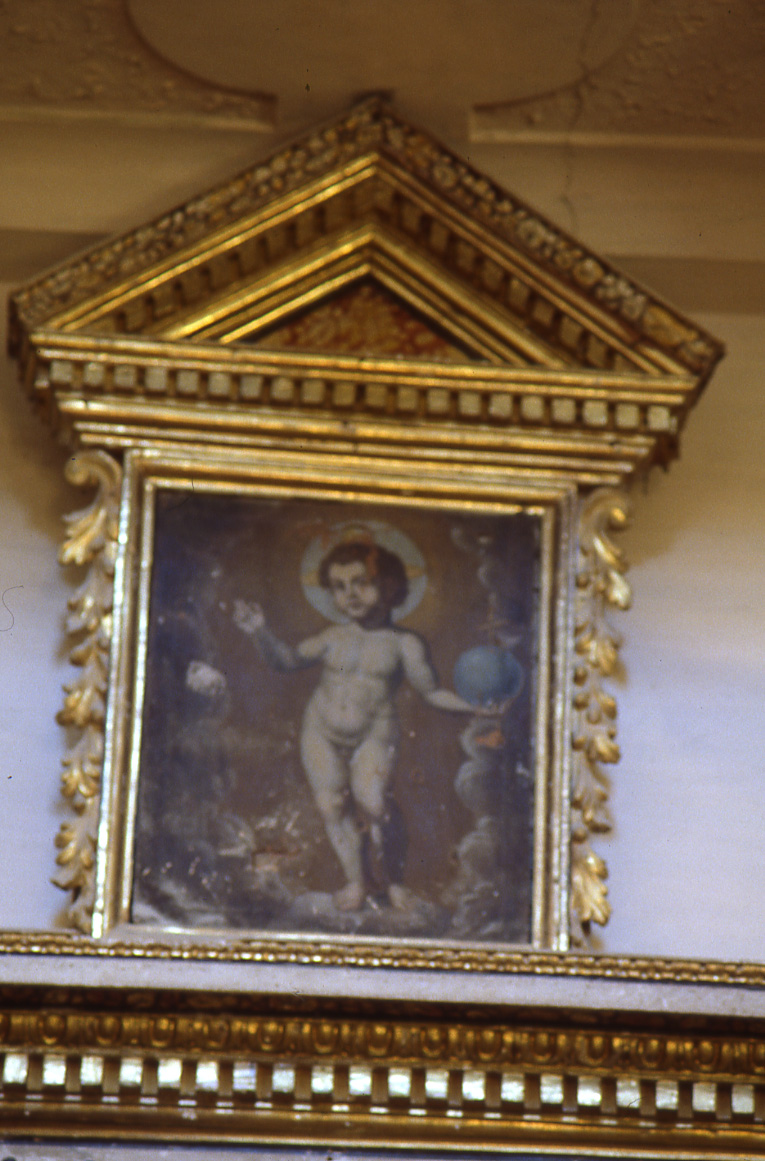 Gesù Bambino (dipinto, elemento d'insieme) - ambito marchigiano (sec. XVII)