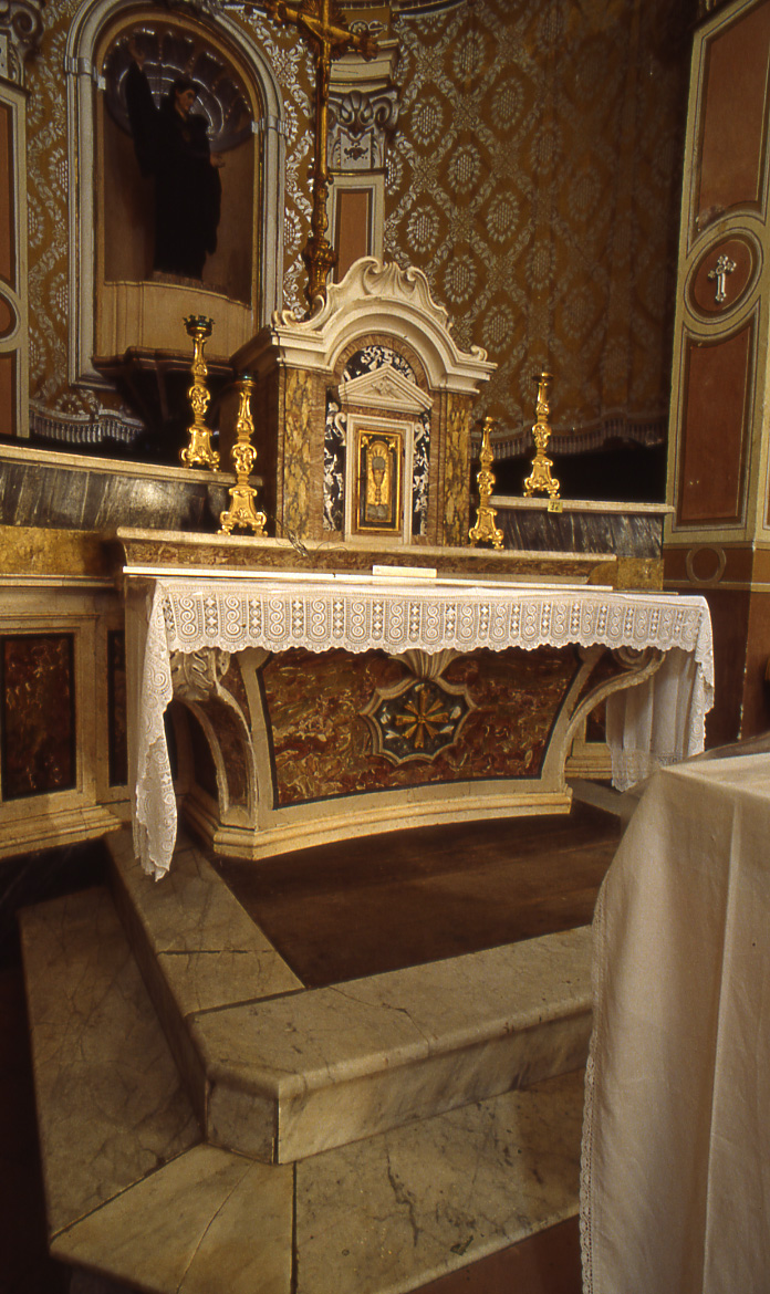altare maggiore, elemento d'insieme - bottega marchigiana (sec. XIX)