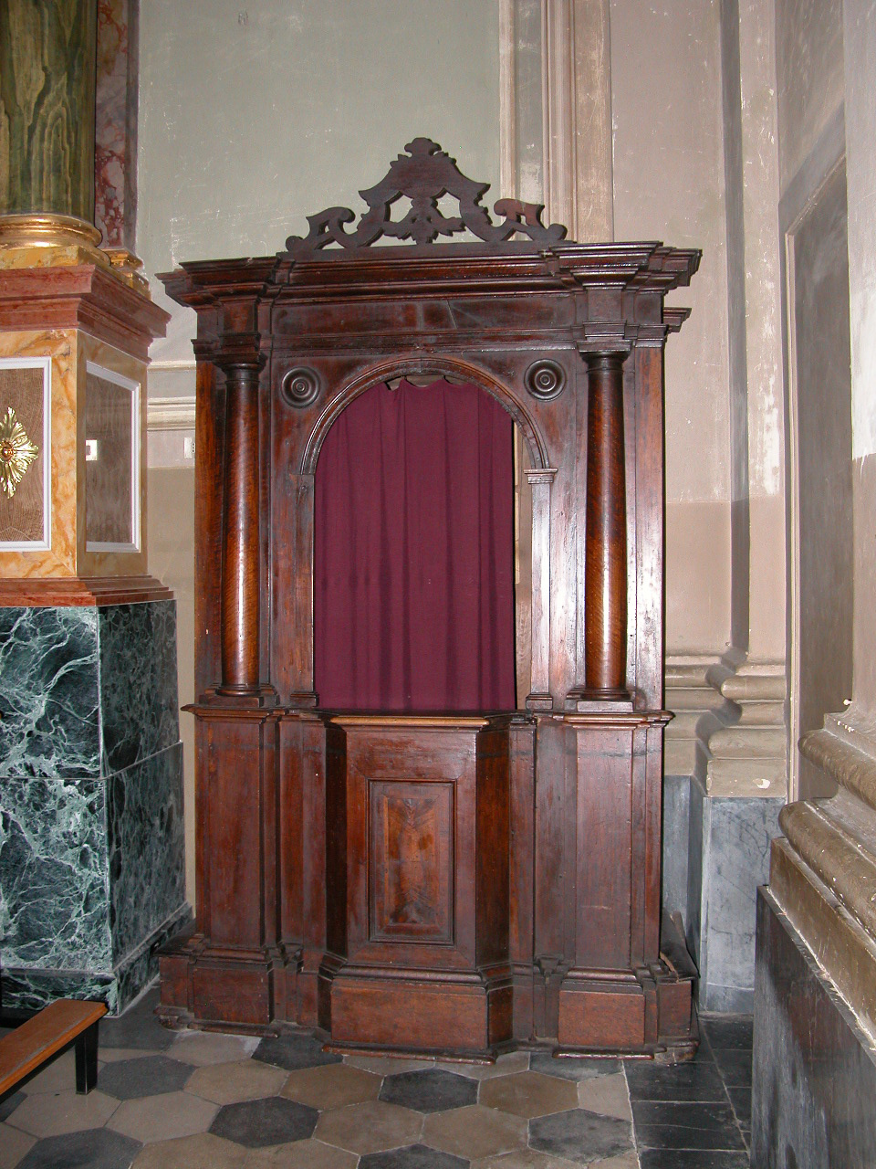 confessionale, coppia - bottega marchigiana (sec. XIX)