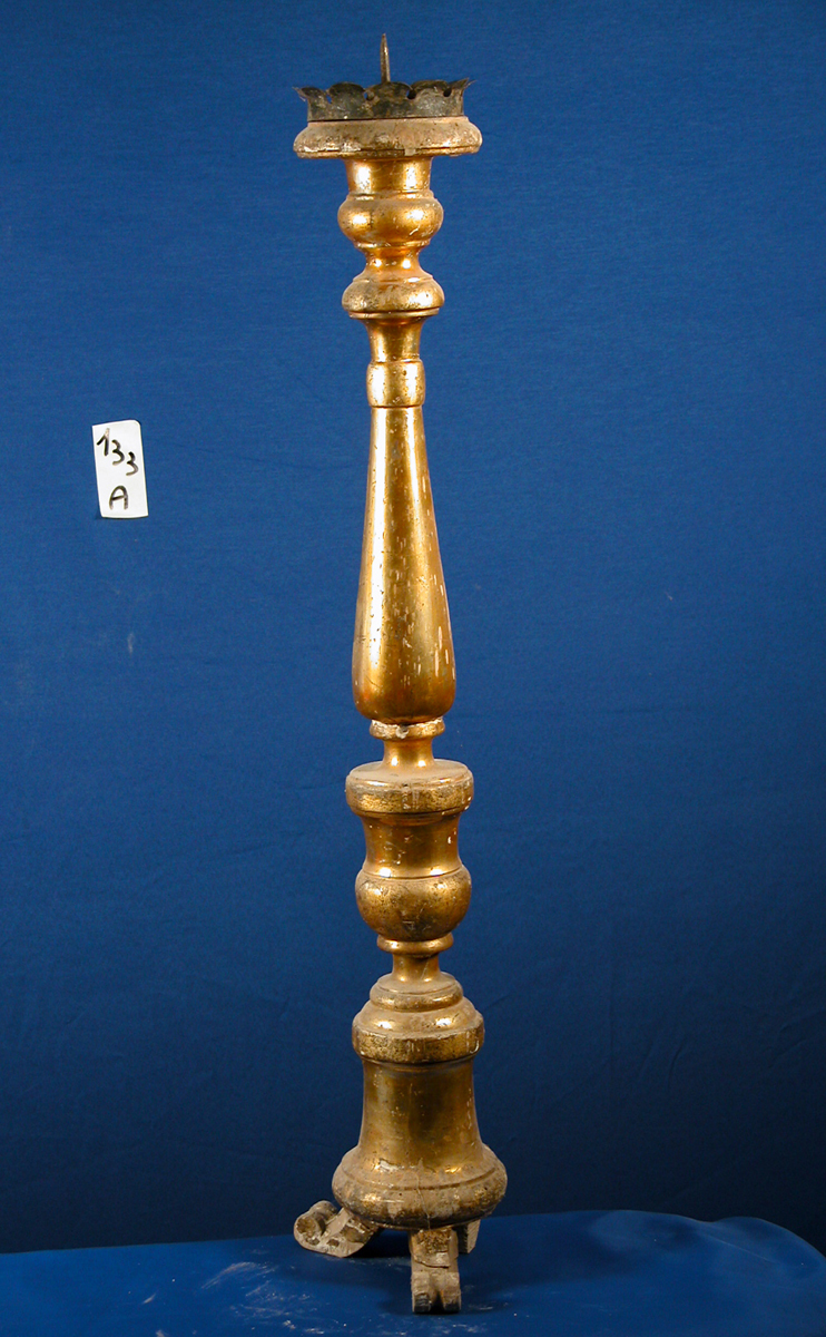 candeliere d'altare, coppia - bottega marchigiana (sec. XIX)