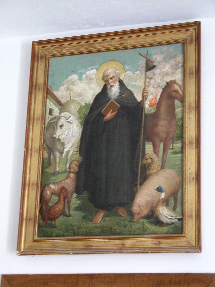 Sant'Antonio Abate (dipinto, elemento d'insieme) - ambito italiano (ultimo quarto, primo quarto sec. XIX, sec. XX)