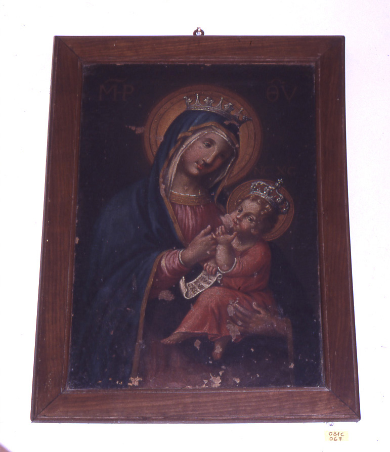 Madonna con Bambino (dipinto, elemento d'insieme) - ambito marchigiano (sec. XVIII)