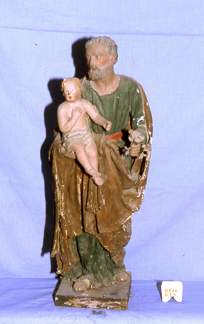 San Giuseppe e Gesù Bambino (statuetta) - bottega Italia meridionale (ultimo quarto, primo quarto sec. XVIII, sec. XIX)