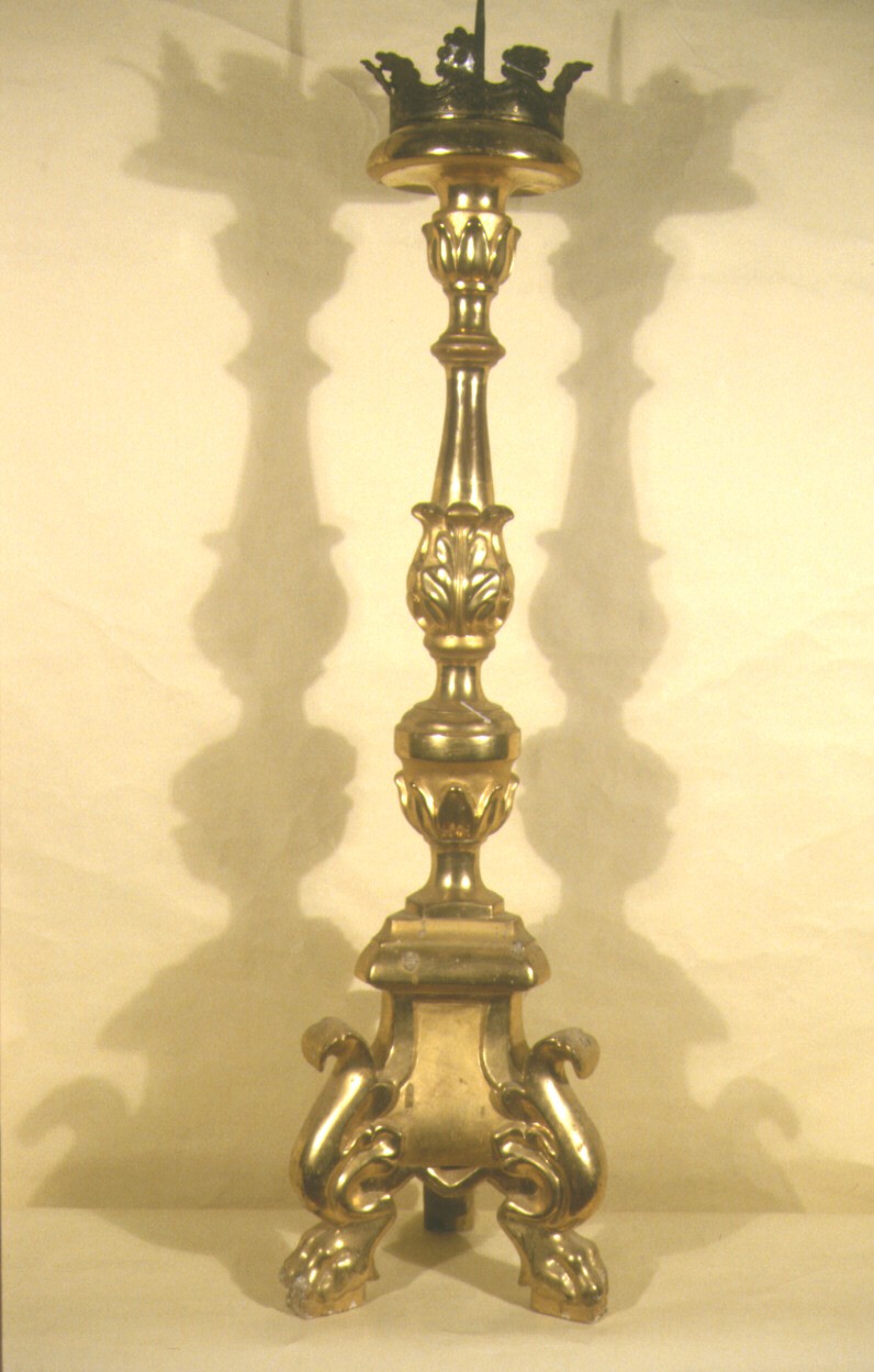 candeliere, elemento d'insieme - ambito marchigiano (sec. XIX)