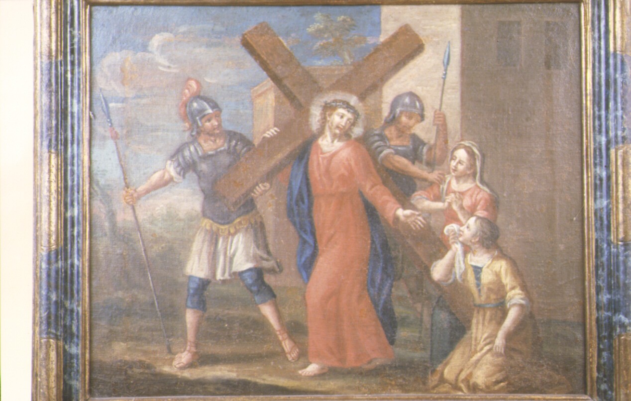 stazione VIII: Gesù consola le donne di Gerusalemme (dipinto, ciclo) di Ugolini Pietro (sec. XVIII)