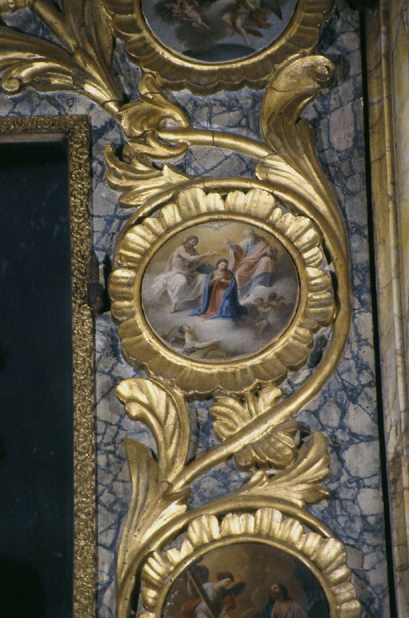 misteri del rosario: Incoronazione della Vergine (dipinto, elemento d'insieme) - ambito marchigiano (seconda metà sec. XVIII)