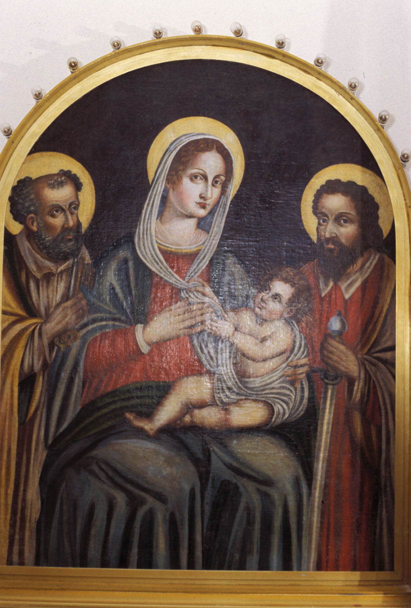 Madonna di Rio Bagno, Madonna con Bambino, San Pietro e San Paolo (dipinto) - ambito marchigiano (sec. XVII)