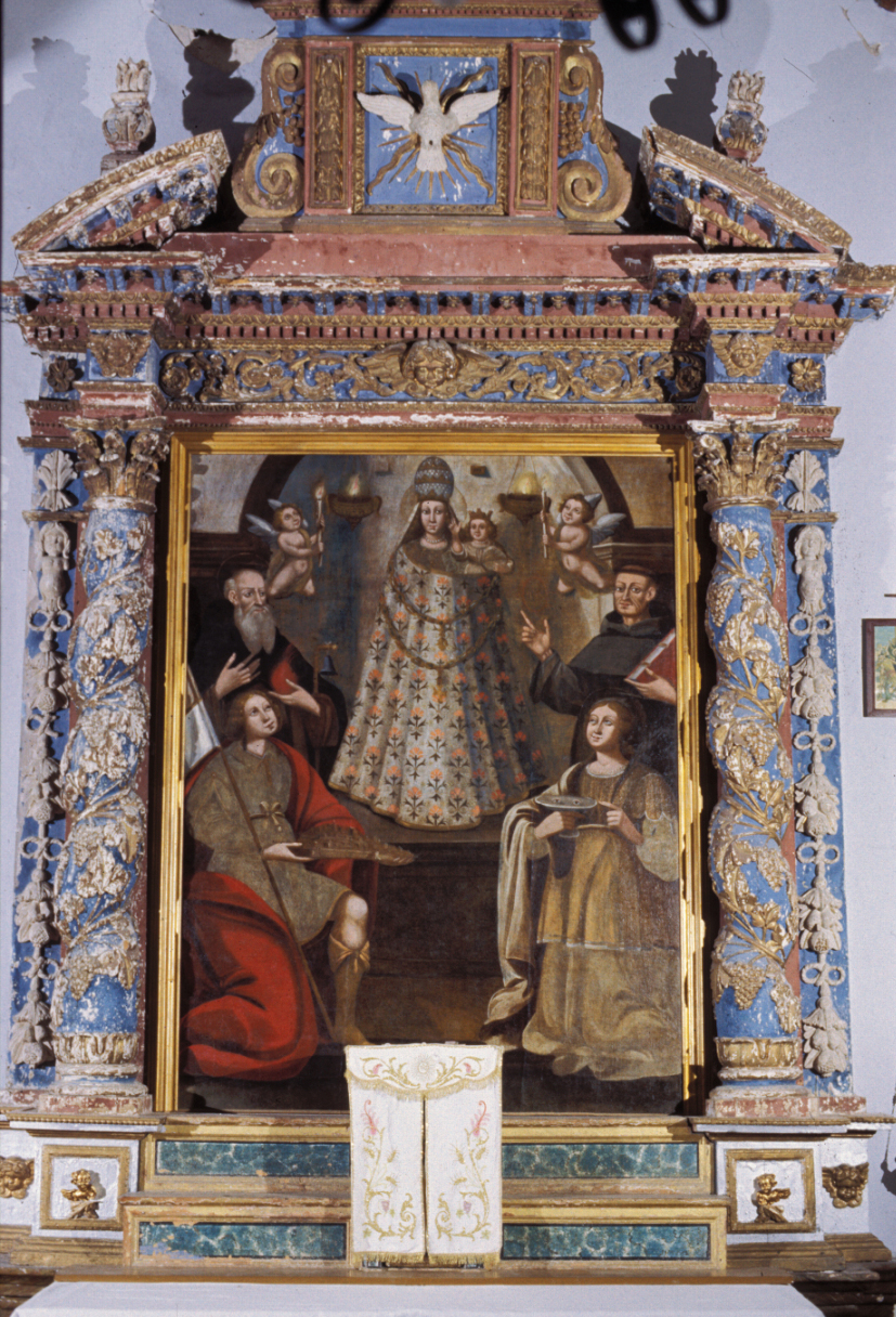 altare maggiore, elemento d'insieme - bottega marchigiana (sec. XVII)