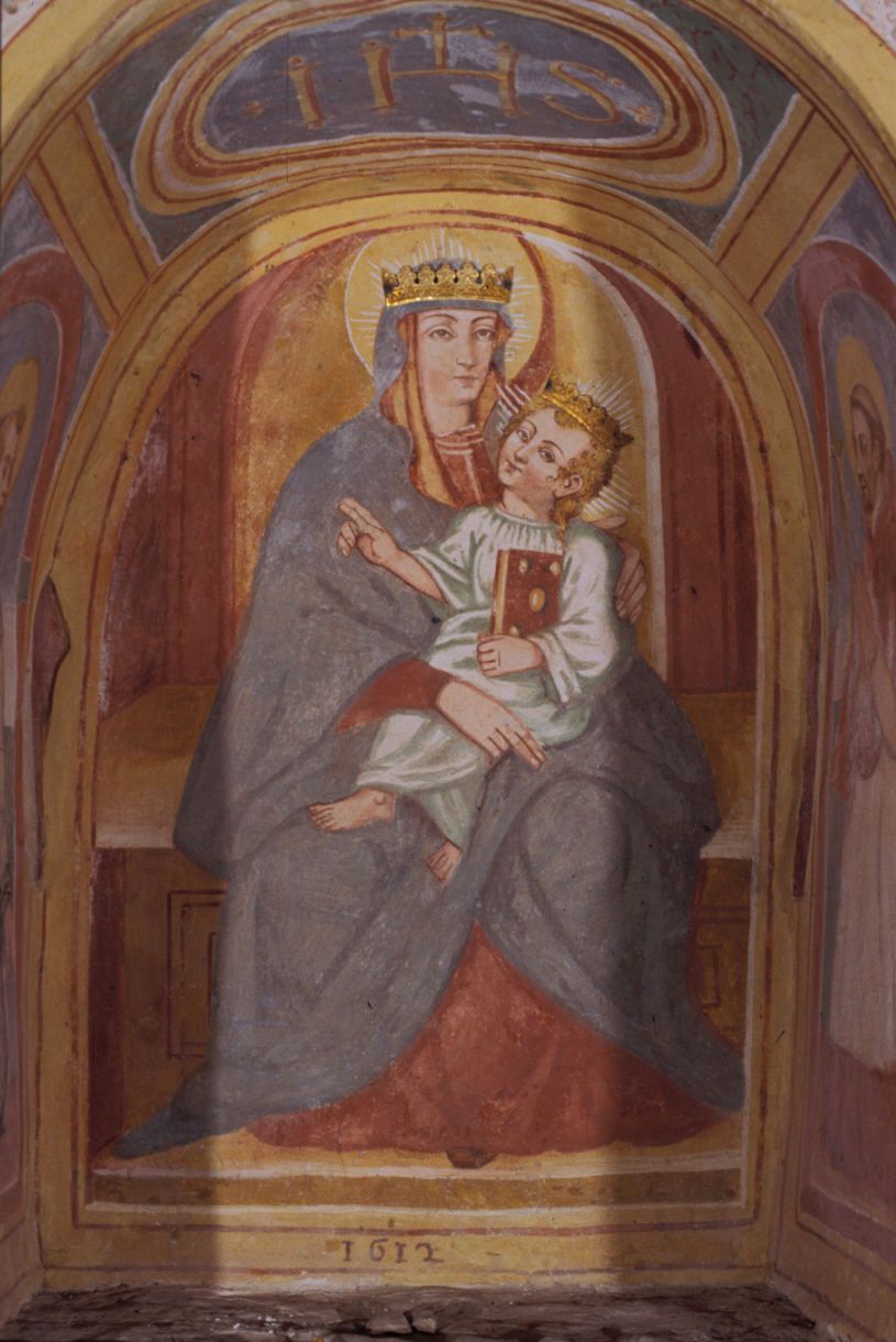 Madonna delle Grazie, Madonna con Bambino in trono (dipinto, ciclo) - ambito marchigiano (sec. XVII)