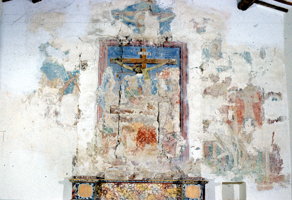 crocifissione di Cristo (dipinto, frammento) - ambito marchigiano (sec. XVI)