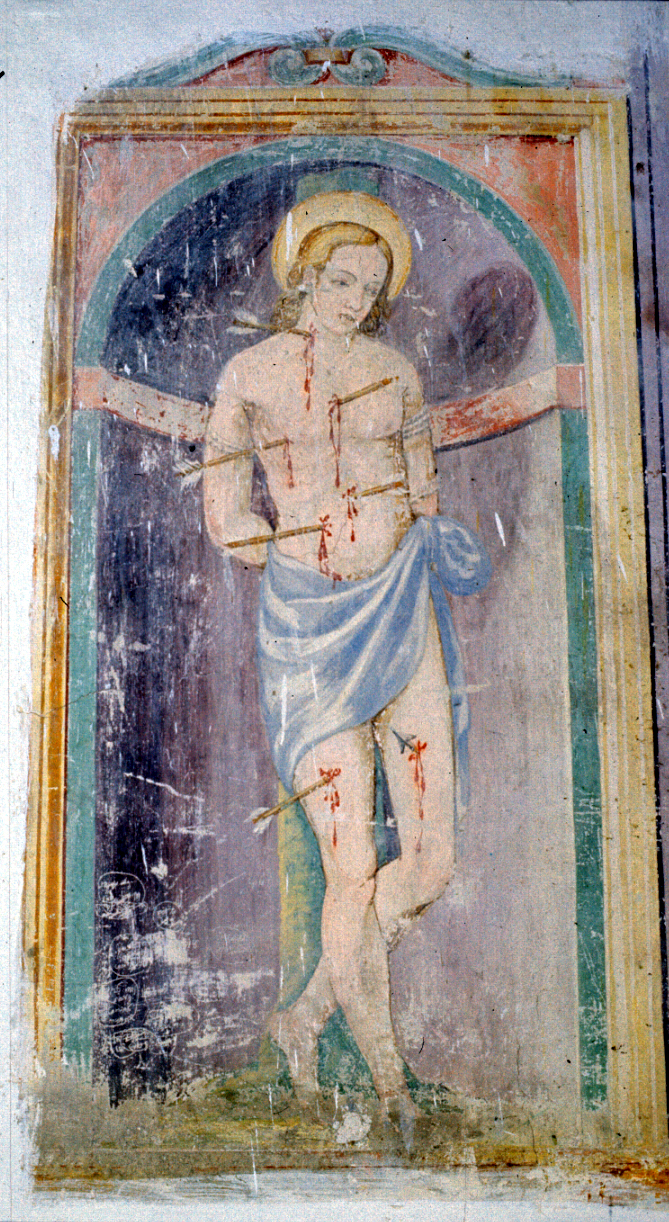 San Sebastiano (dipinto, ciclo) - ambito marchigiano (sec. XVI)