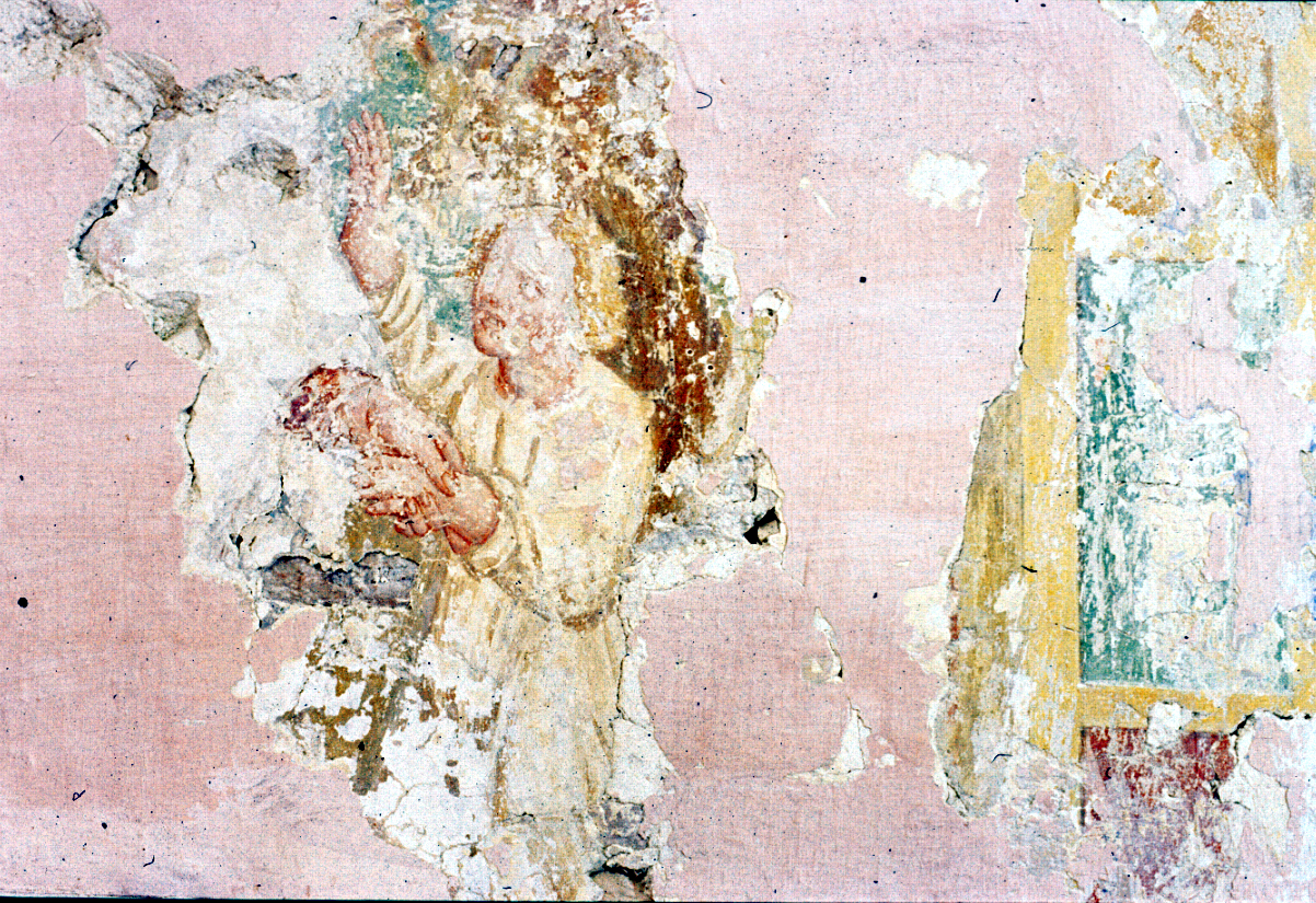 bambino (dipinto, frammento) - ambito marchigiano (metà sec. XVI)