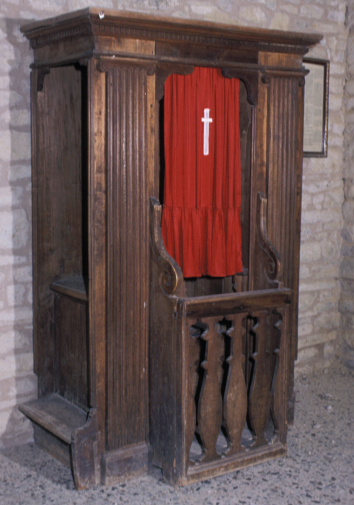 confessionale - bottega marchigiana (fine/inizio secc. XIX/ XX)