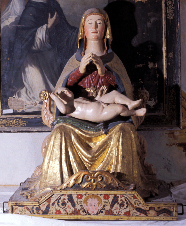 Madonna con Bambino in trono (statua processionale) - ambito abruzzese (sec. XVI)