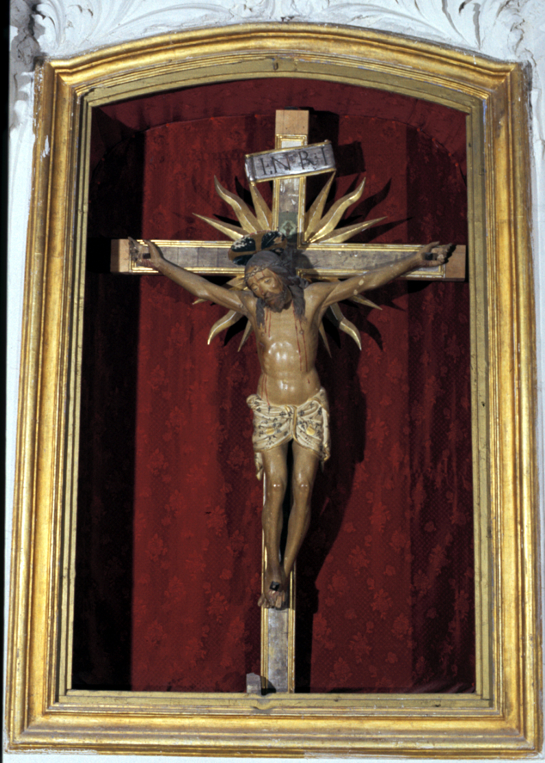 croce processionale, elemento d'insieme - bottega marchigiana (seconda metà sec. XVI)