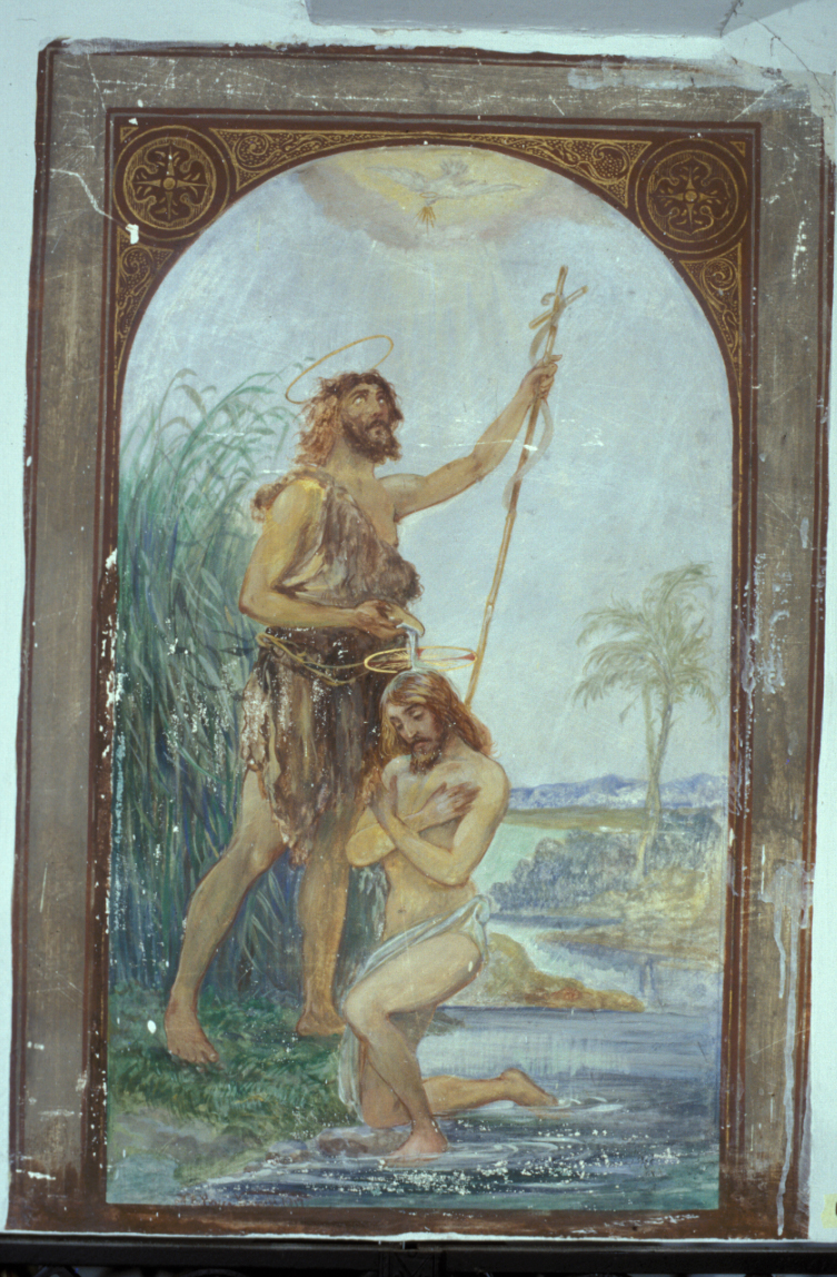 battesimo di Cristo (dipinto) - ambito marchigiano (prima metà sec. XX)