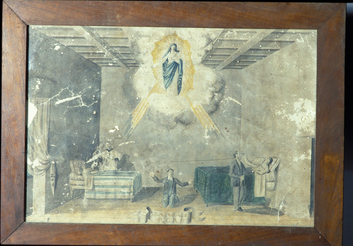 apparizione della Madonna (ex voto) - ambito marchigiano (sec. XIX)