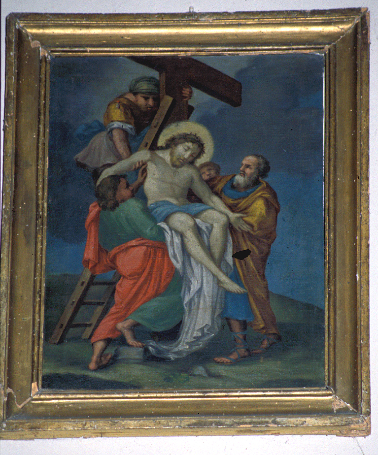 Cristo deposto dalla croce (dipinto, elemento d'insieme) - ambito marchigiano (sec. XVIII)