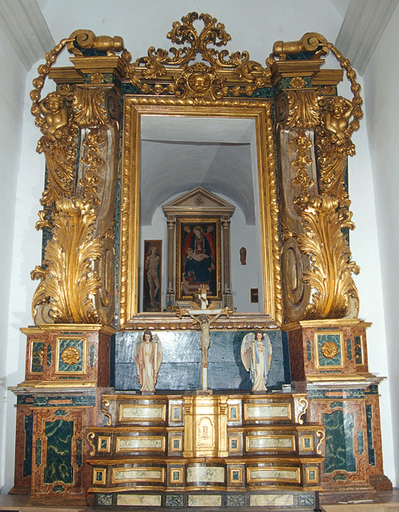 altare maggiore, elemento d'insieme - bottega marchigiana (sec. XVII)