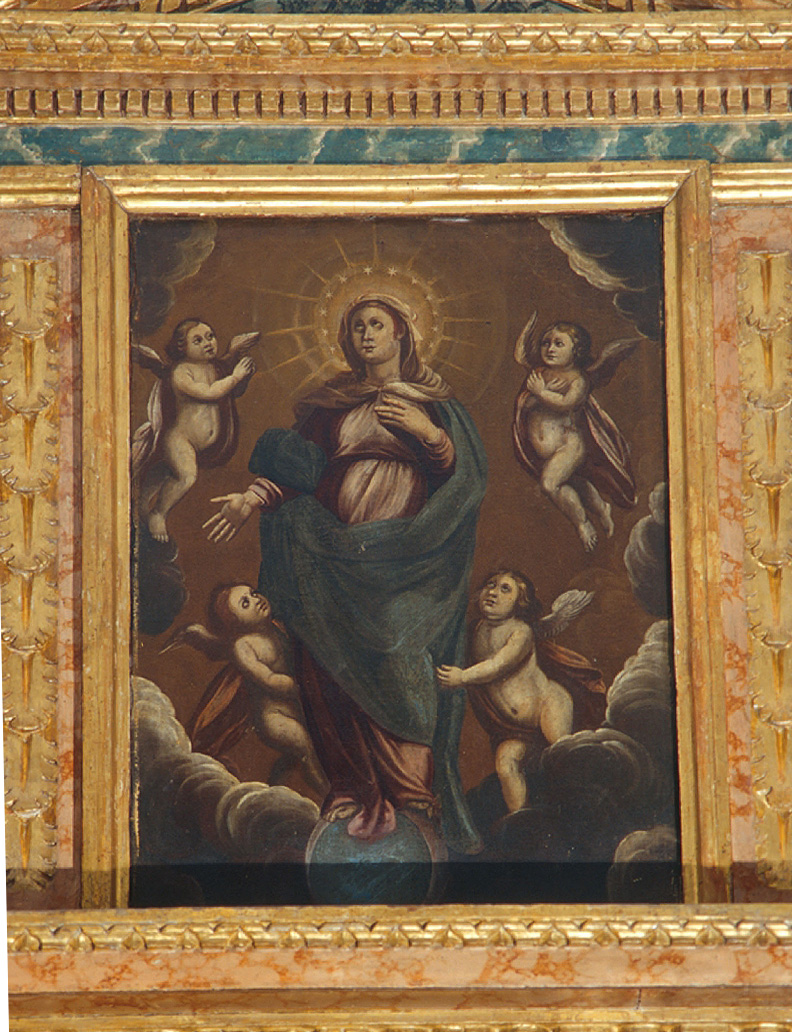 Madonna in gloria (dipinto, elemento d'insieme) - ambito marchigiano (sec. XVIII)