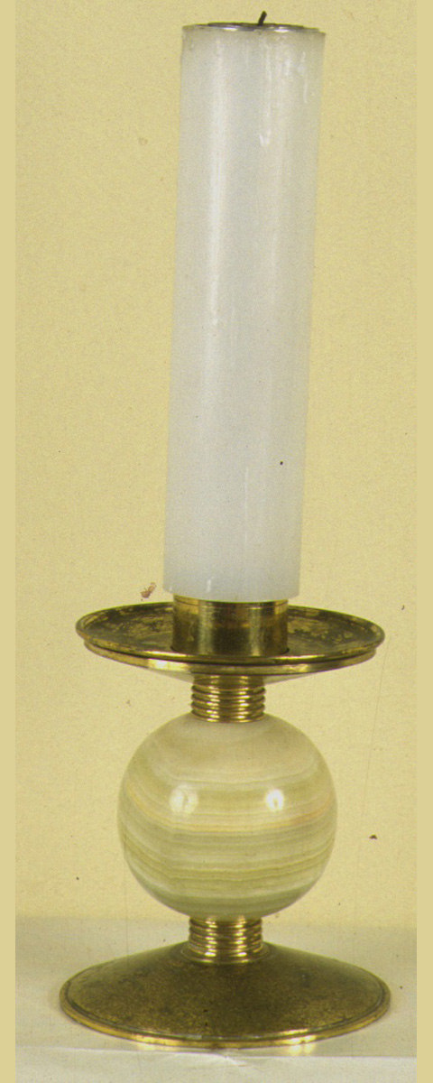 candeliere d'altare, serie - ambito marchigiano (metà sec. XX)