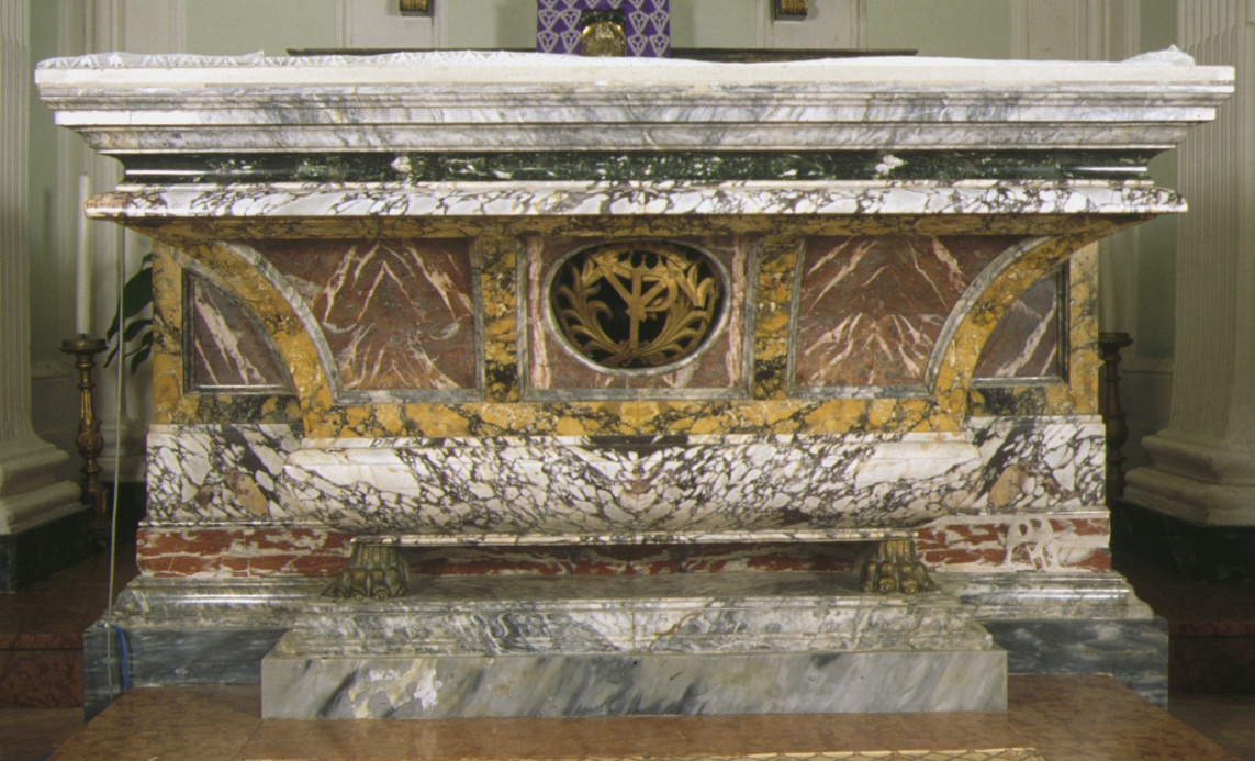 altare maggiore - ambito marchigiano (metà sec. XIX)