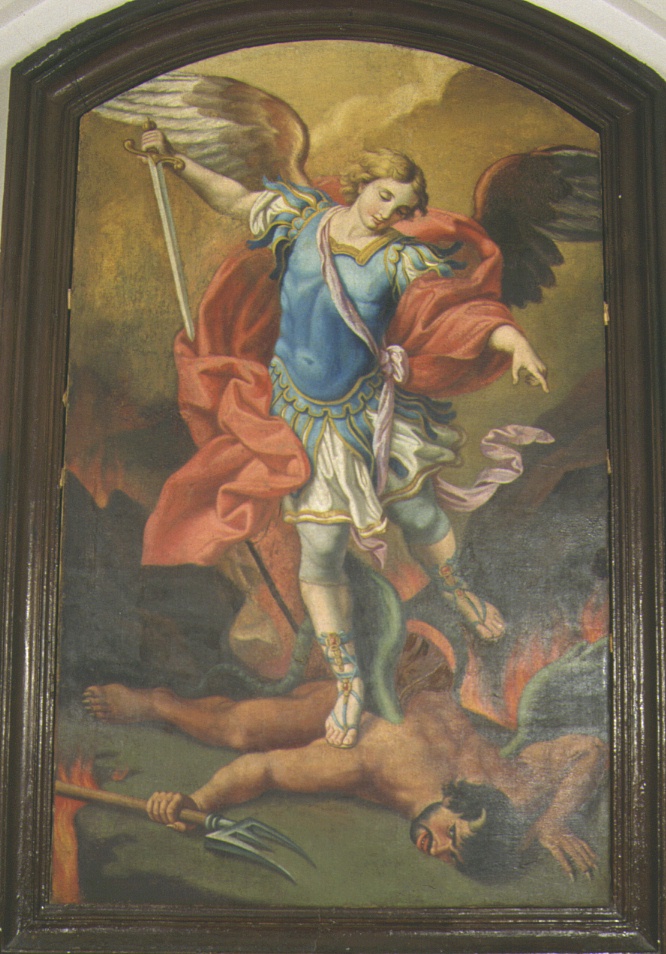 San Michele Arcangelo (dipinto, elemento d'insieme) di Conti Antonio (sec. XIX)