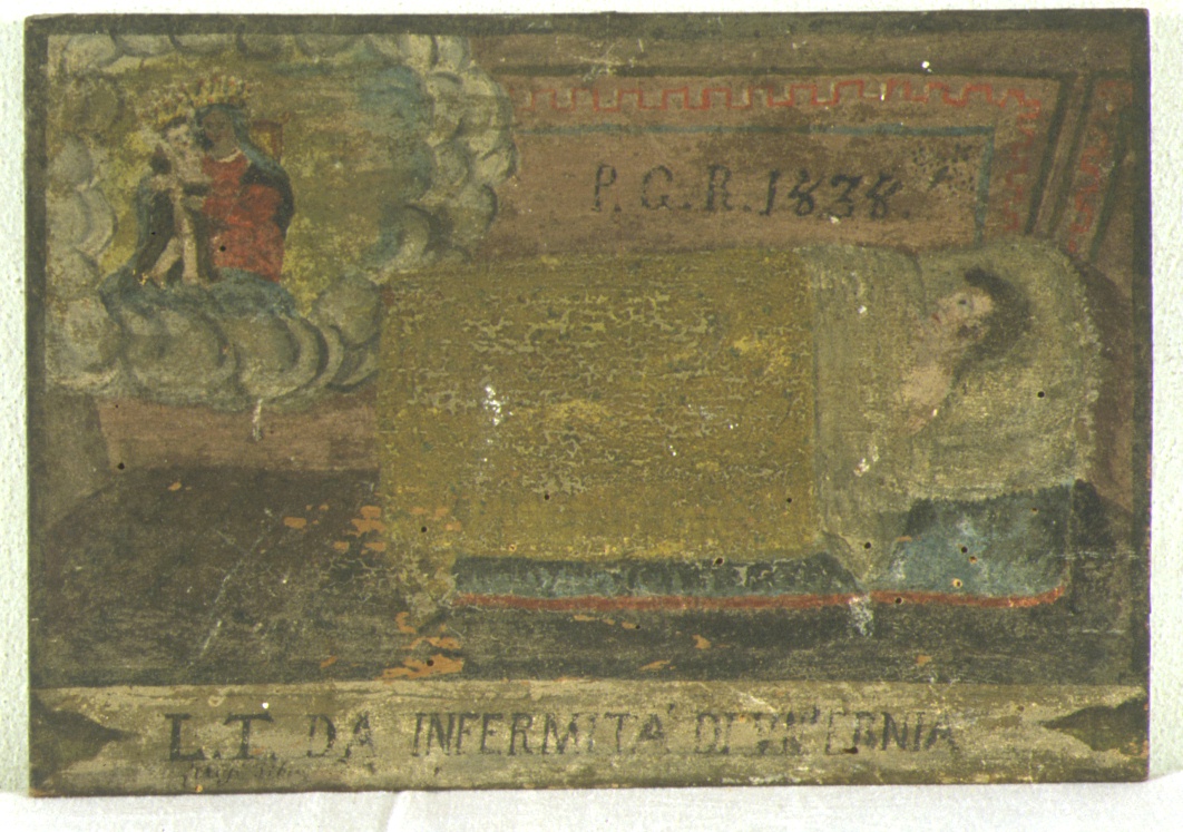 miracolo della Madonna del Pelingo (ex voto) - bottega marchigiana (sec. XIX)