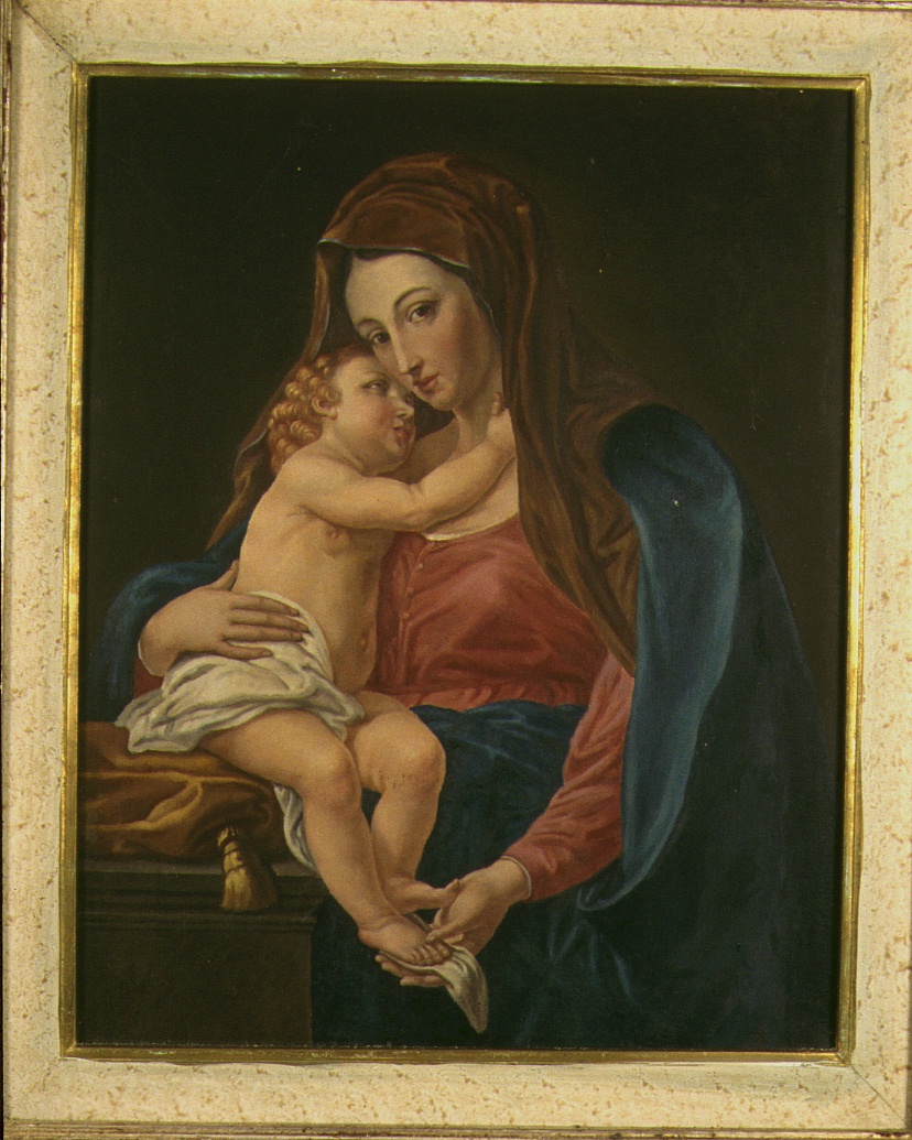 Madonna con Bambino (dipinto, elemento d'insieme) - bottega marchigiana (sec. XIX)
