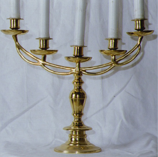 candelabro, coppia - ambito marchigiano (prima metà sec. XX)