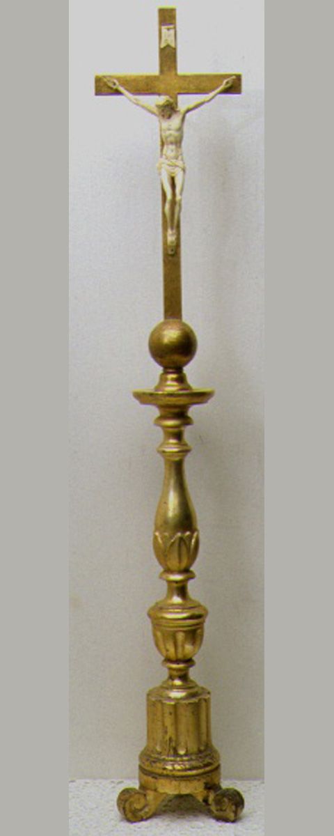 base per croce d'altare, elemento d'insieme - ambito marchigiano (seconda metà sec. XIX)