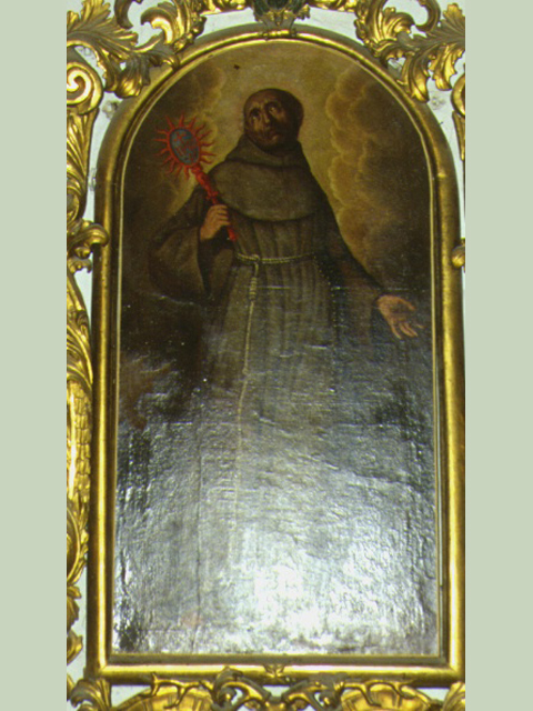 San Bernardino da Siena (dipinto, elemento d'insieme) di Guerrieri Giovanni Francesco (sec. XVII)