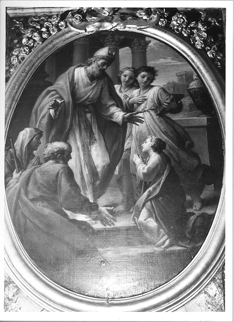 presentazione di Maria Vergine al tempio (dipinto) di Mancini Francesco (sec. XVIII)