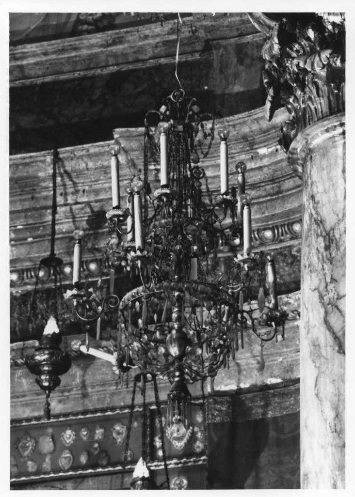 lampadario da chiesa, serie - bottega marchigiana (sec. XIX)