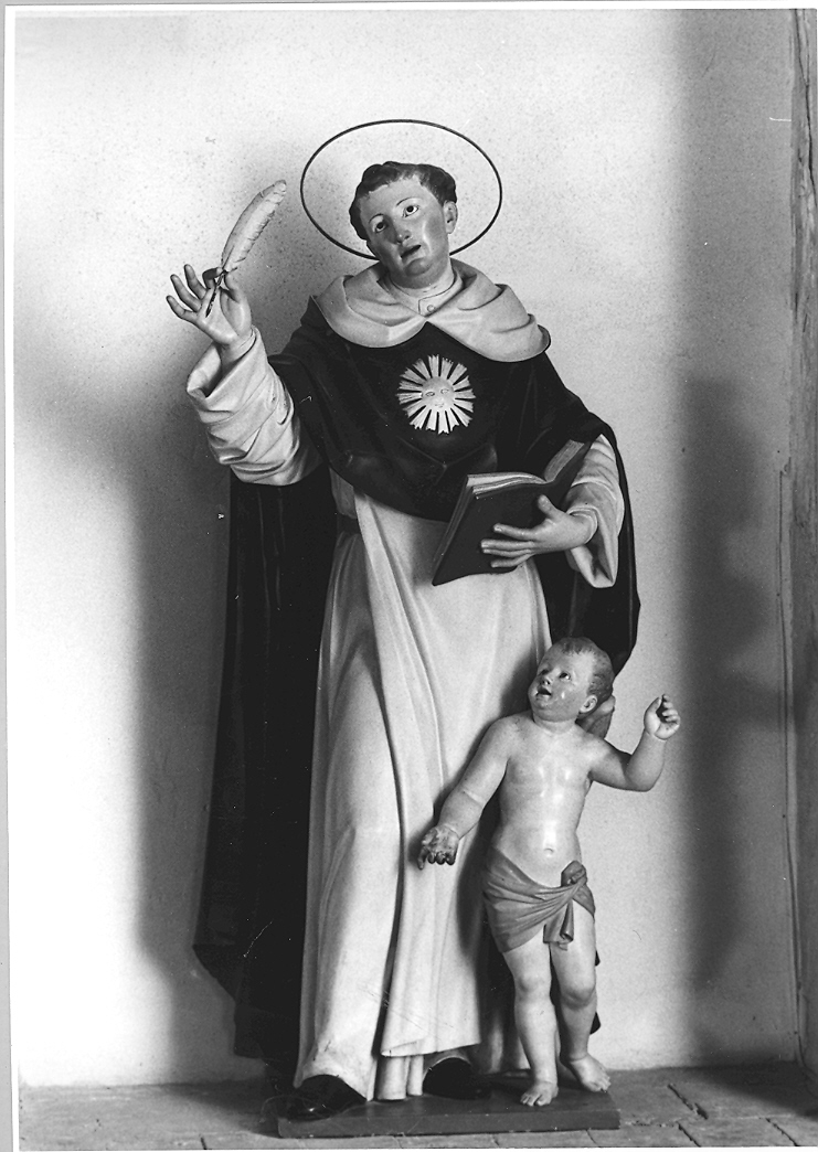 San Tommaso con Gesù Bambino (statua) - ambito marchigiano (sec. XIX)
