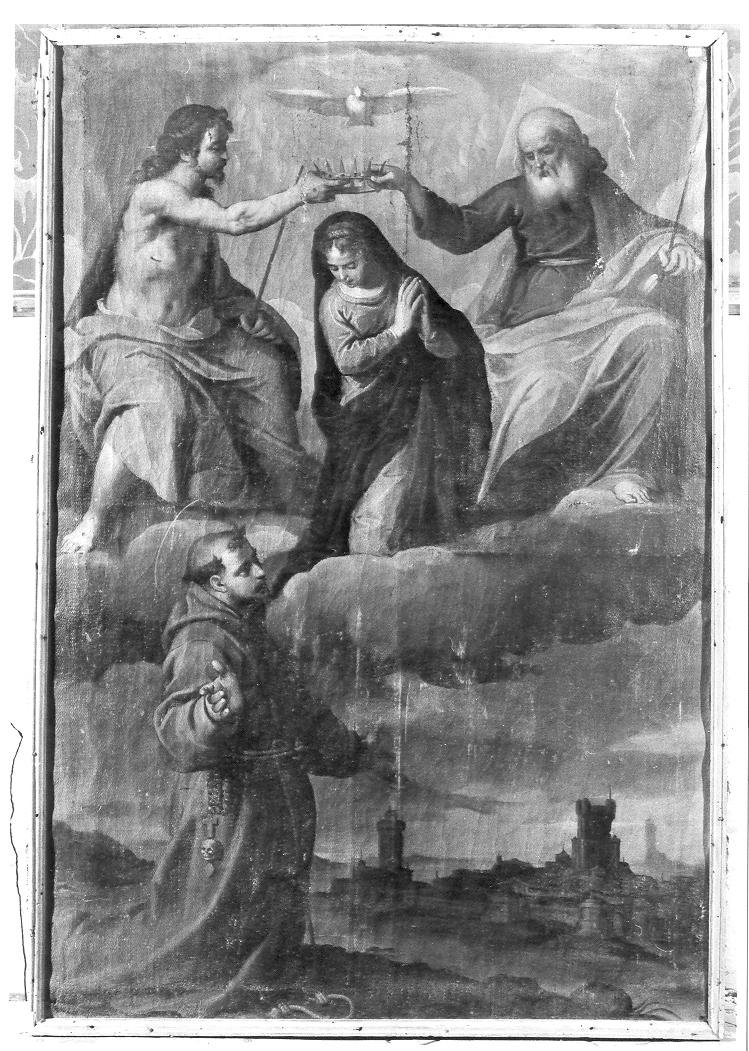 incoronazione di Maria Vergine (dipinto) di Ridolfi Claudio (sec. XVII)