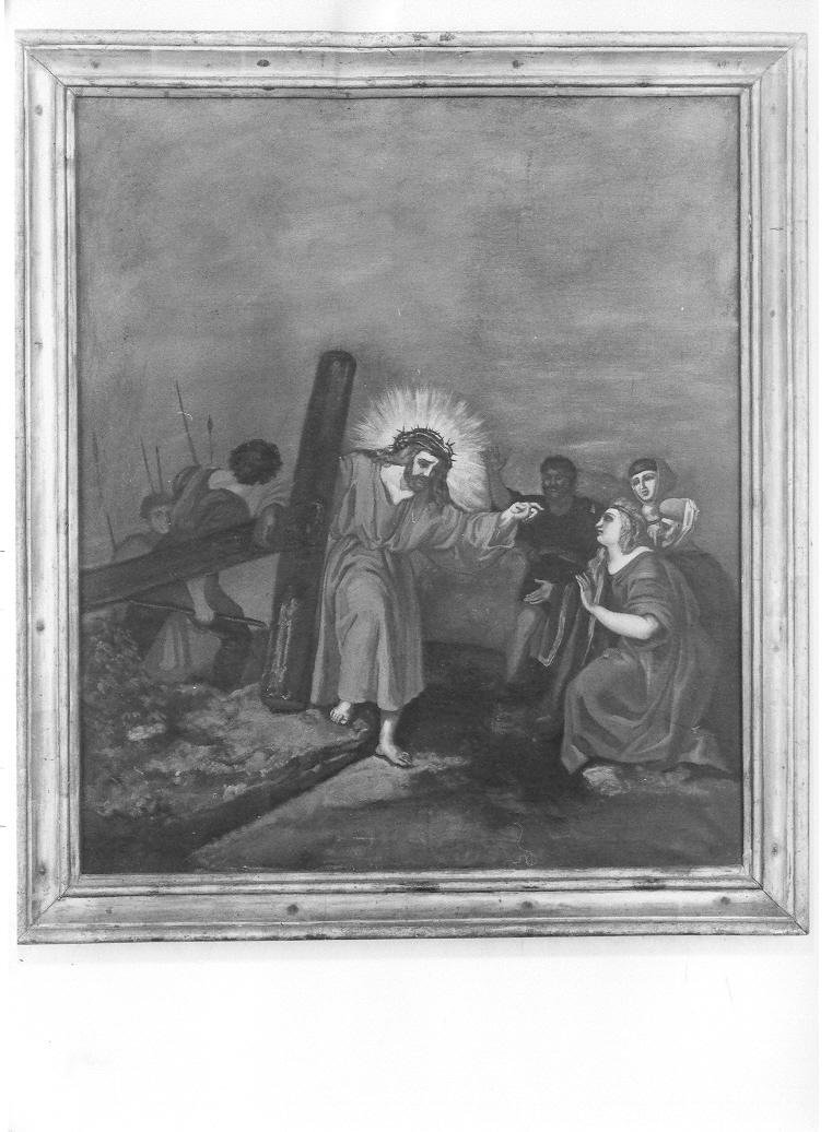 stazione VIII: Gesù consola le donne di Gerusalemme (Via Crucis, elemento d'insieme) - ambito marchigiano (sec. XIX)