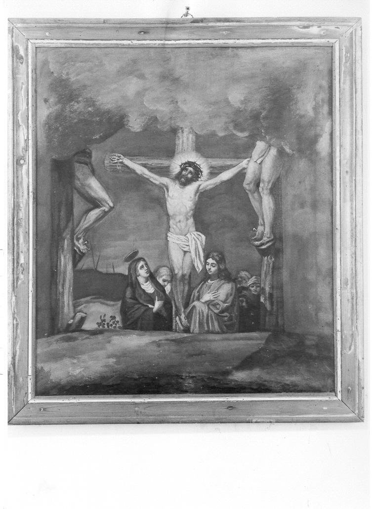 stazione XII: Gesù innalzato e morto in croce (Via Crucis, elemento d'insieme) - ambito marchigiano (sec. XIX)