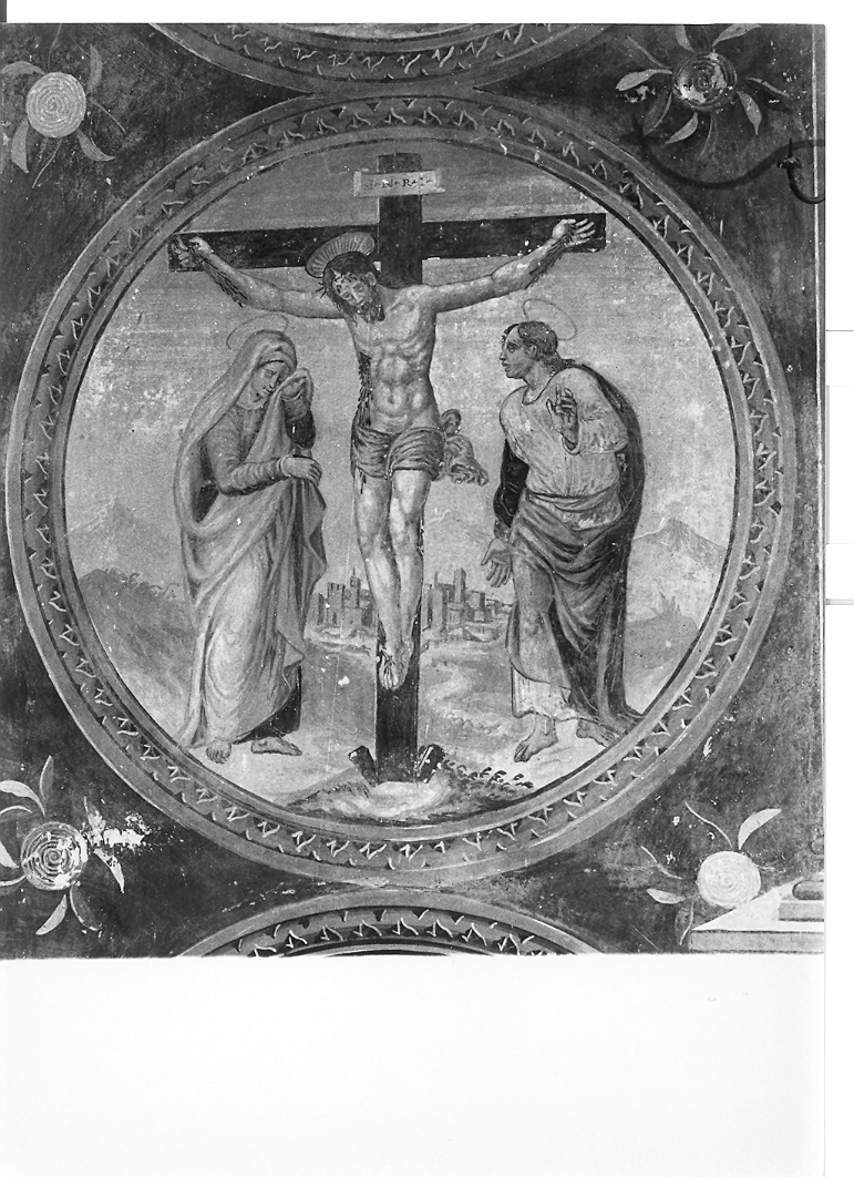 crocifissione di Cristo (dipinto, elemento d'insieme) - ambito marchigiano (sec. XVI)