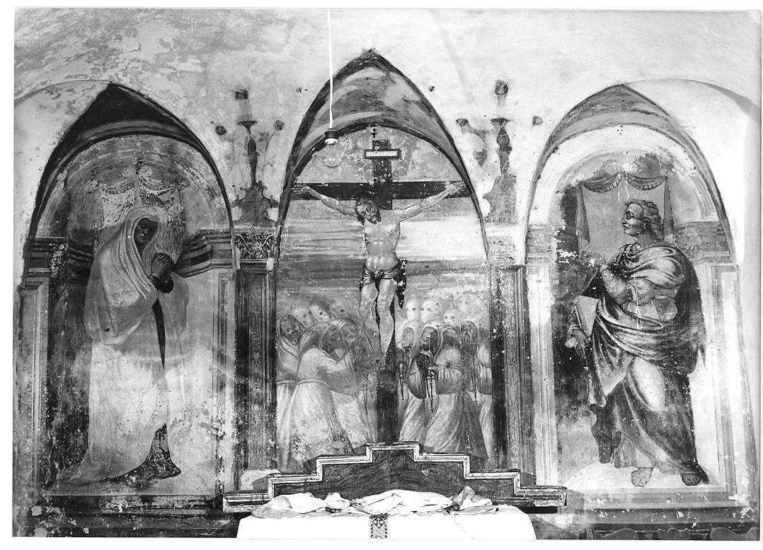 crocifissione di Cristo (dipinto) - ambito marchigiano (fine/inizio secc. XV/ XVI)