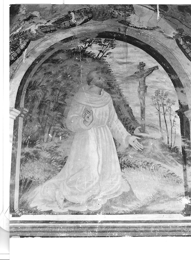 San Francesco d'Assisi riceve le stimmate (dipinto, elemento d'insieme) - ambito marchigiano (sec. XVII)